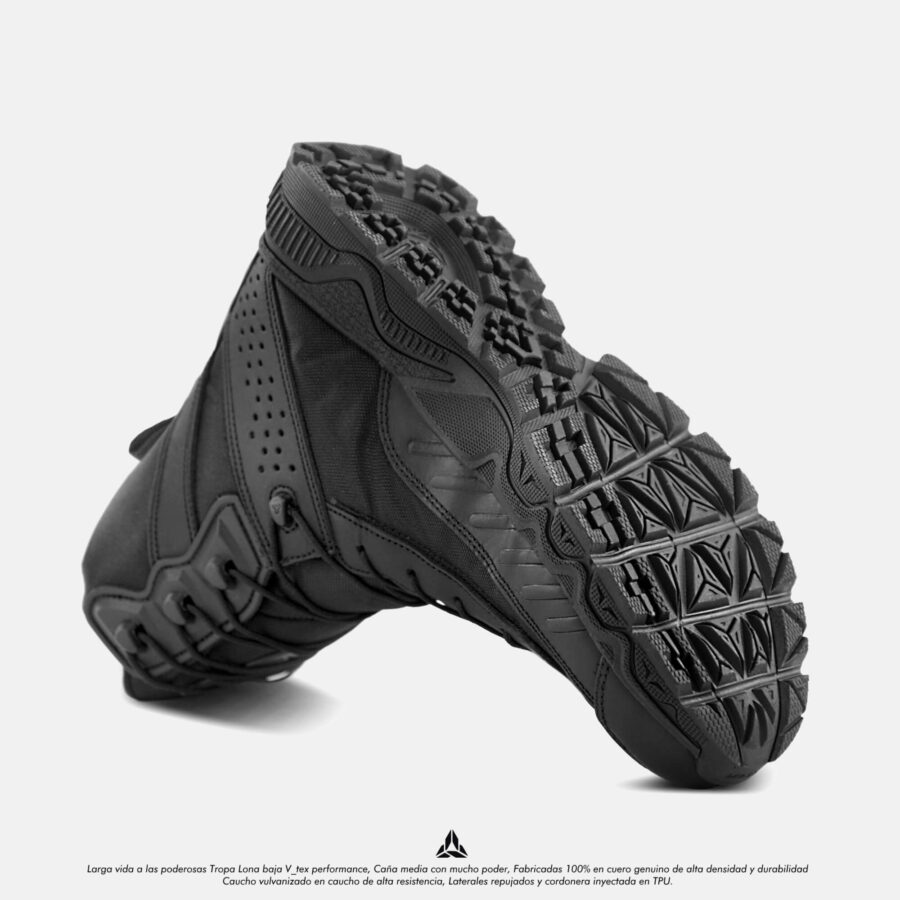 Botas militares tacticas Wolker Ref tropa lona baja v tex performance caña media en cuero 8