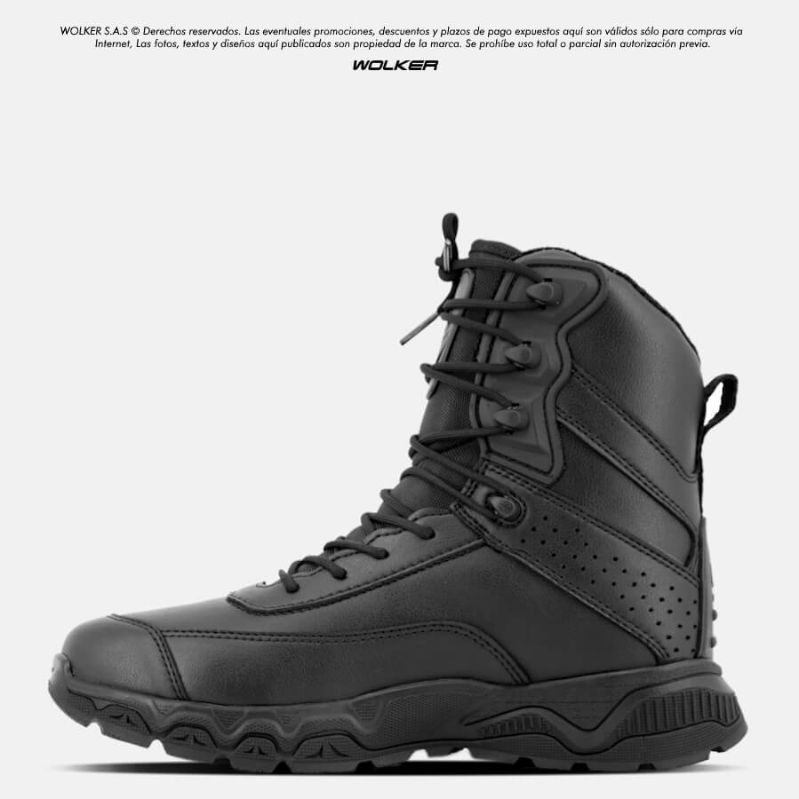 Botas Militares Tacticas Wolker Tropa cuero baja, V_tex performance caña media en Cuero para hombre Tactical 3