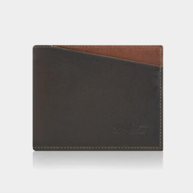 Billetera Belfort en cuero / Café - Tabaco