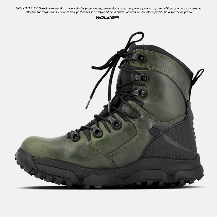 BOTAS INDUSTRIALES DE SEGURIDAD STARK NEGRO EN CUERO WOLKER PERFORMANCE VERDE 2