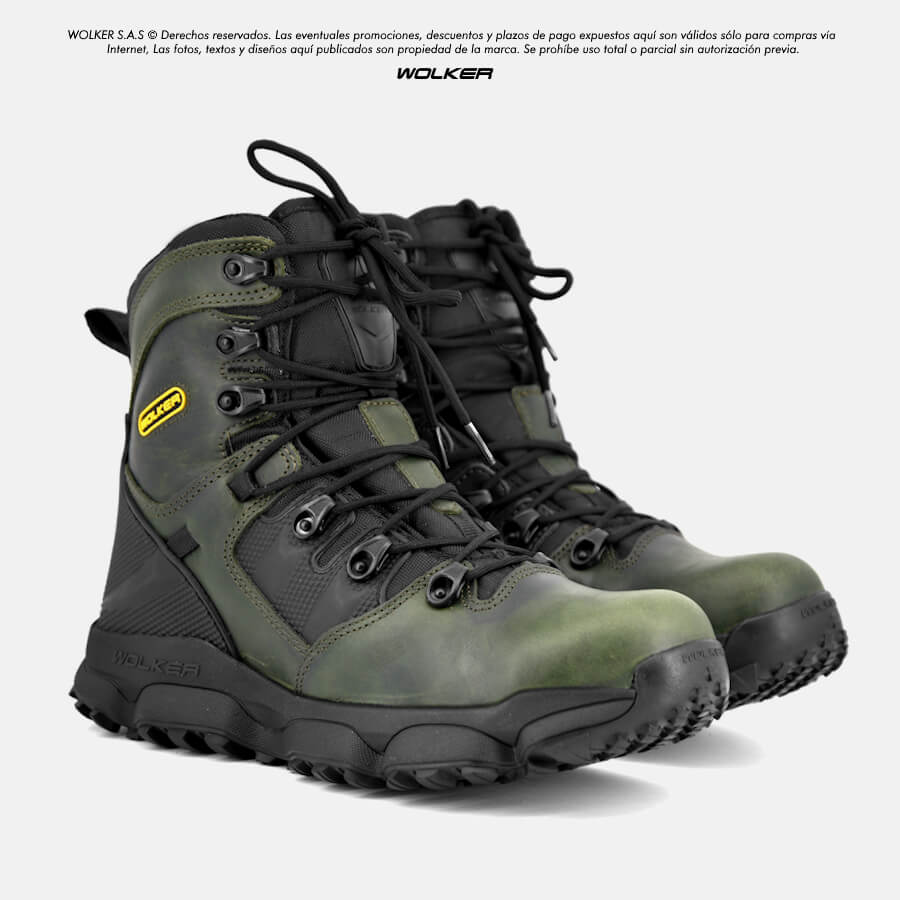 BOTAS INDUSTRIALES DE SEGURIDAD STARK NEGRO EN CUERO WOLKER PERFORMANCE VERDE 3