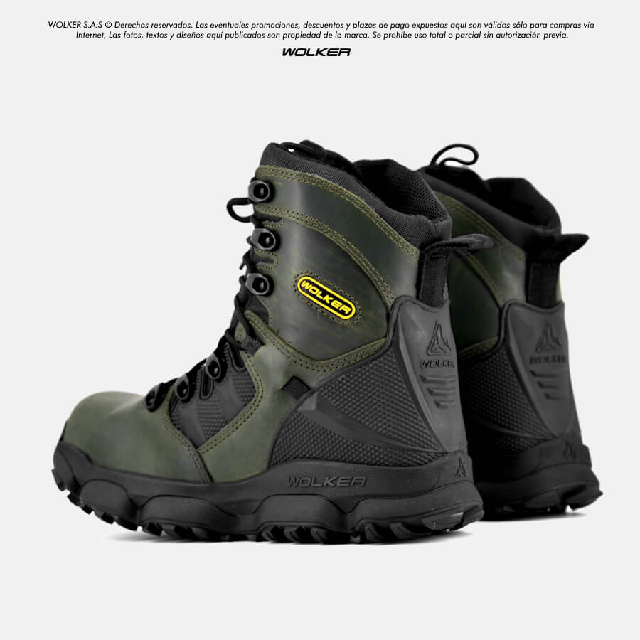 BOTAS INDUSTRIALES DE SEGURIDAD STARK NEGRO EN CUERO WOLKER PERFORMANCE VERDE 4