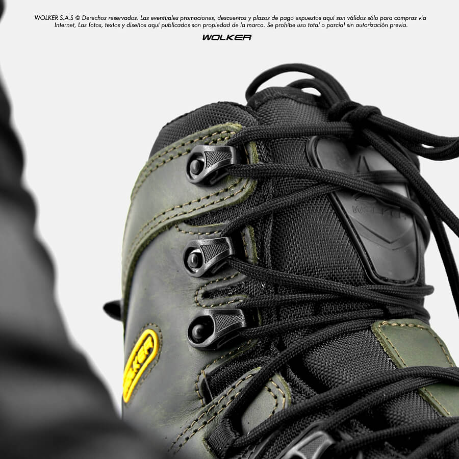 BOTAS INDUSTRIALES DE SEGURIDAD STARK NEGRO EN CUERO WOLKER PERFORMANCE VERDE 5