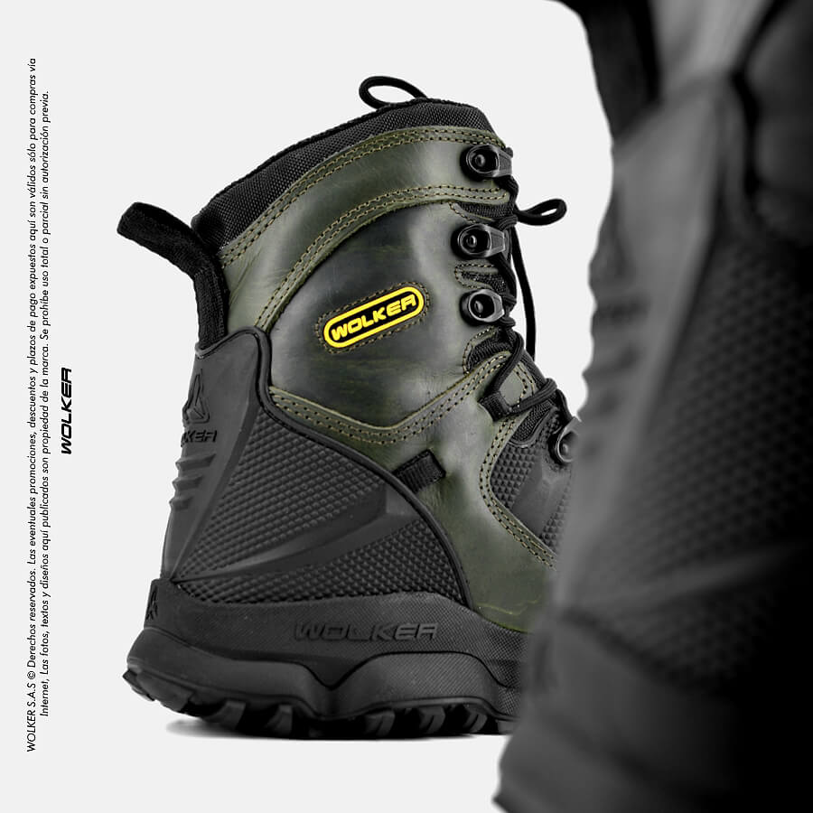 BOTAS INDUSTRIALES DE SEGURIDAD STARK NEGRO EN CUERO WOLKER PERFORMANCE VERDE 6