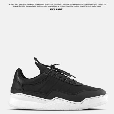 Tenis London Cuero Negro S.B /  Belfort® Sneakers