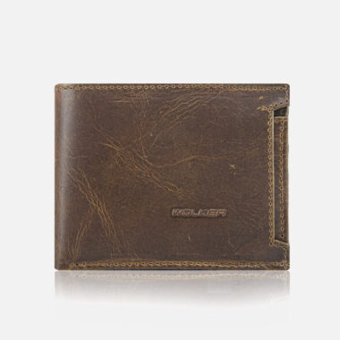 Billetera Belfort Cafe Vintage / Cuero Envejecido con tarjetero.