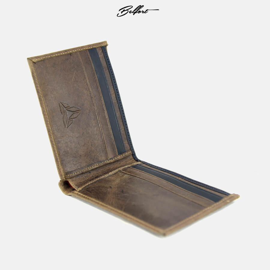 BILLETERA CUERO WOLKER STANDFORD BLUE VINTAGE BELFORT WOLKER.COM.CO VINTAGE 4