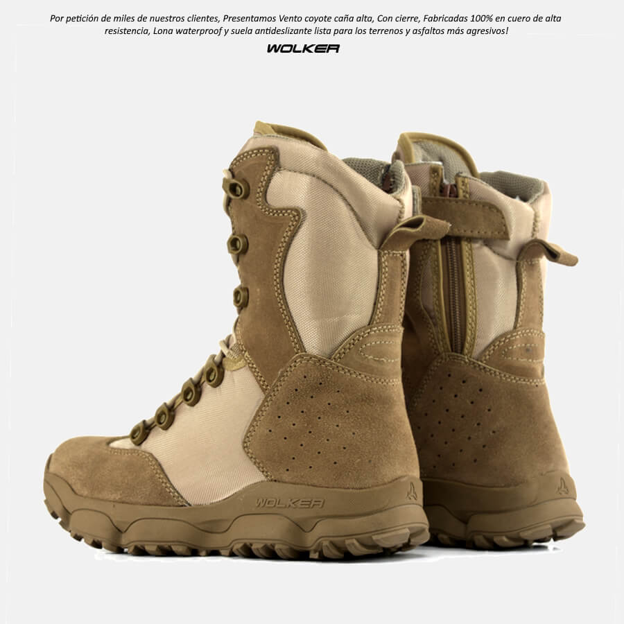 Botas Militares, Botas tacticas coyote caña alta en cuero para hombre y mujer, Botas Wolker colombia envio gratis 4