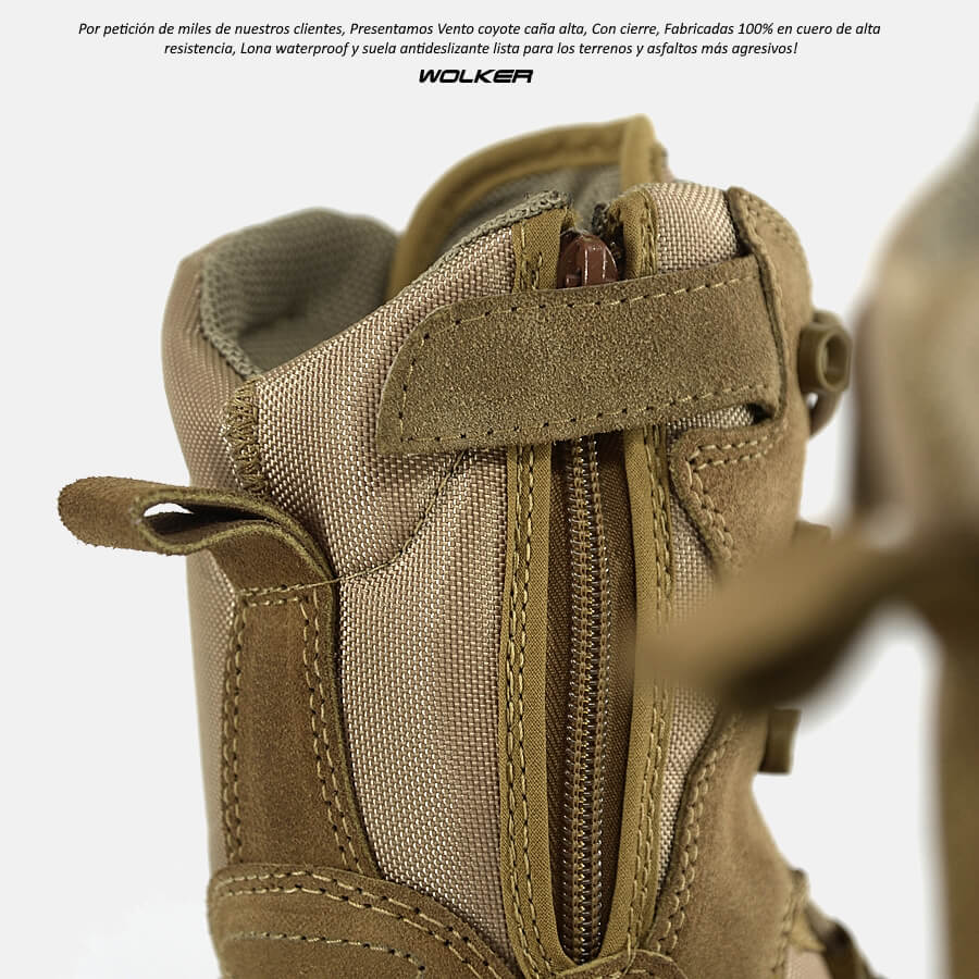 Botas Militares, Botas tacticas coyote caña alta en cuero para hombre y mujer, Botas Wolker colombia envio gratis 5