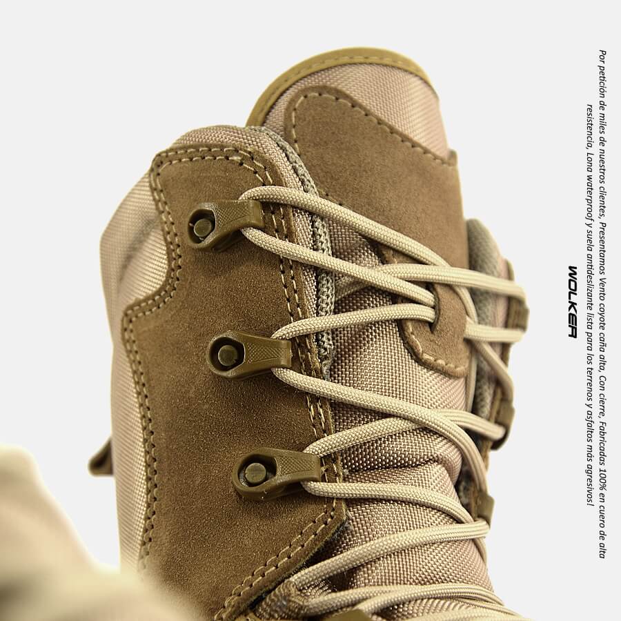 Botas Militares, Botas tacticas coyote caña alta en cuero para hombre y mujer, Botas Wolker colombia envio gratis 7