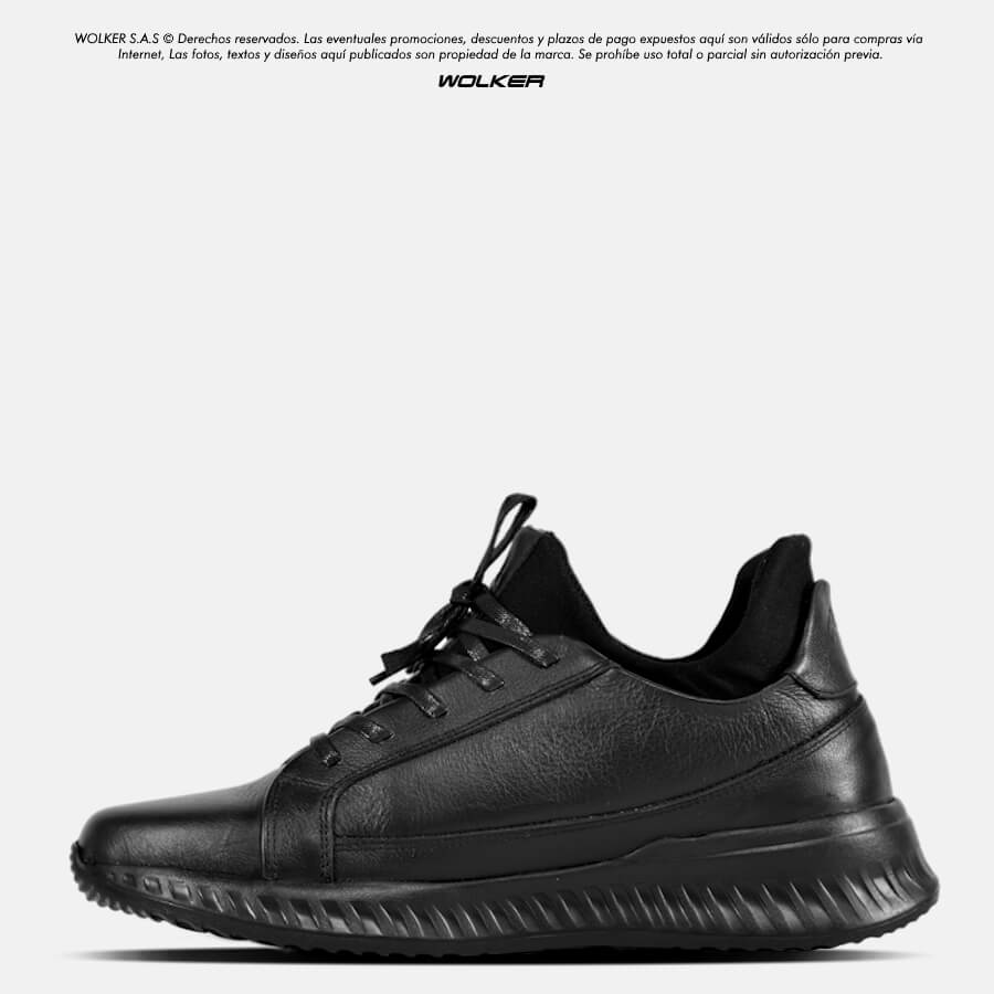 SNEAKERS BELFORT BY WOLKER REFERENCIA MILAN NEGRO EN CUERO PARA HOMBRE ENVIO GRATIS A TODO COLOMBIA TIENDA ONLINE 2