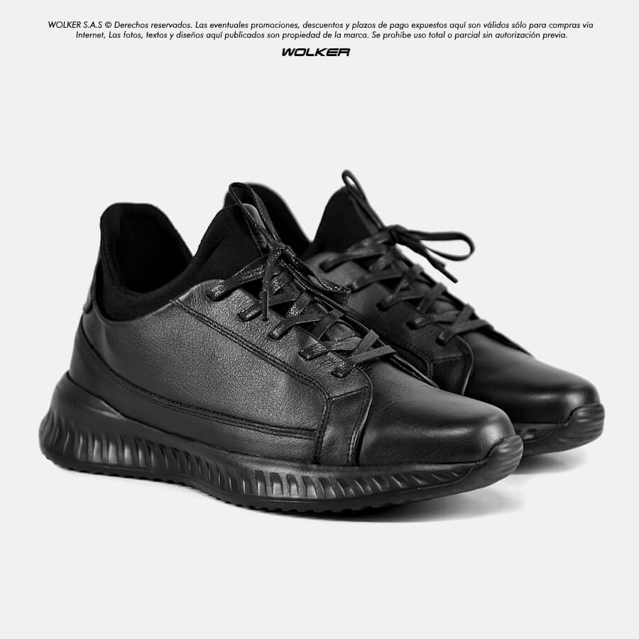 SNEAKERS BELFORT BY WOLKER REFERENCIA MILAN NEGRO EN CUERO PARA HOMBRE ENVIO GRATIS A TODO COLOMBIA TIENDA ONLINE 7