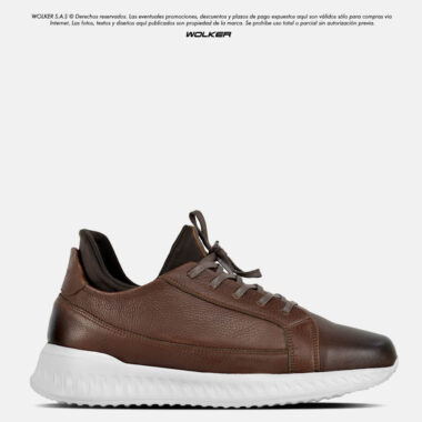 Sneakers Milan Cafe by Belfort® Cuero, Suela EVA ultra livianos.