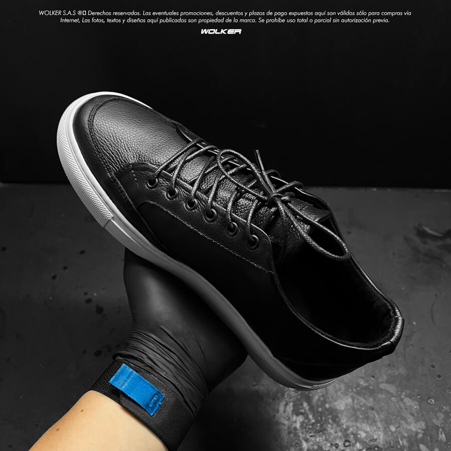 SNEAKERS MASON S.B NEGRO NEGRO CUERO HOMBRE CLASSIC MEN FASHION SHOES WOLKER ENVIO GRATIS COLOMBIA 1