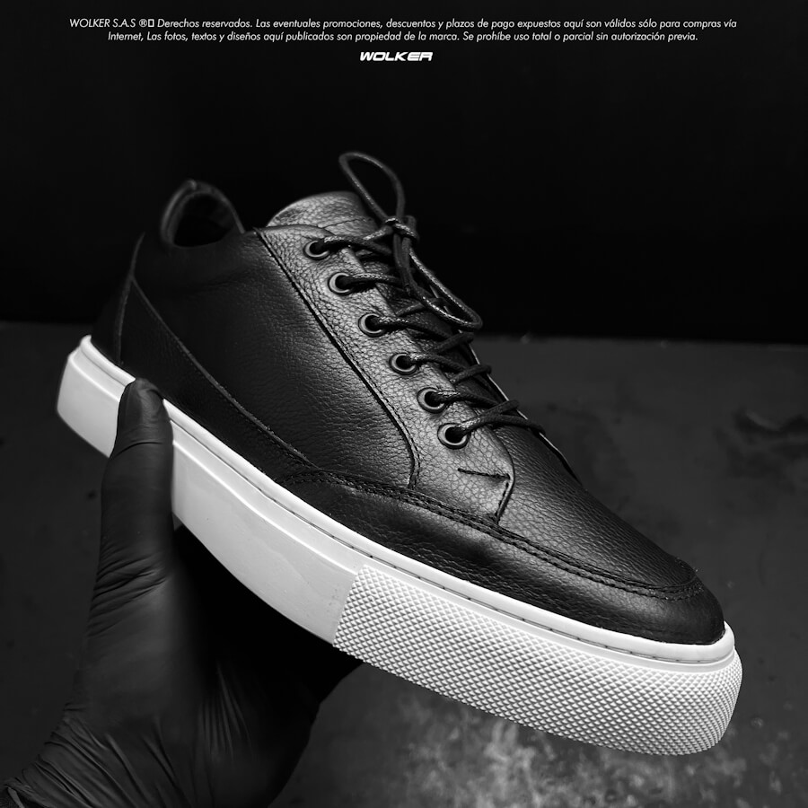 SNEAKERS MASON S.B NEGRO NEGRO CUERO HOMBRE CLASSIC MEN FASHION SHOES WOLKER ENVIO GRATIS COLOMBIA 6