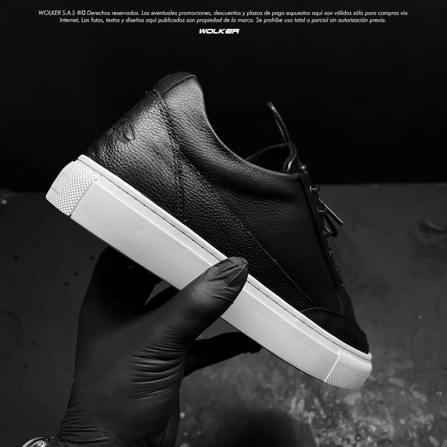 SNEAKERS MASON S.B NEGRO NEGRO CUERO HOMBRE CLASSIC MEN FASHION SHOES WOLKER ENVIO GRATIS COLOMBIA 7