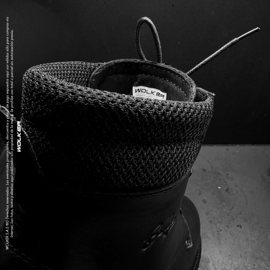 Botas Blaster en cuero, Diseño Belfort 100% en cuero genuino italiano, Suela armada, cordones encerados y caña media, Top Boots Wolker 104