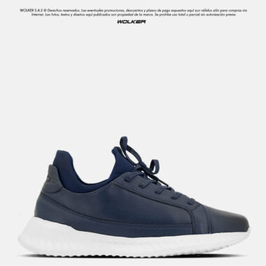 Sneakers Milan Azul by Belfort® Cuero, Suela EVA ultra livianos.