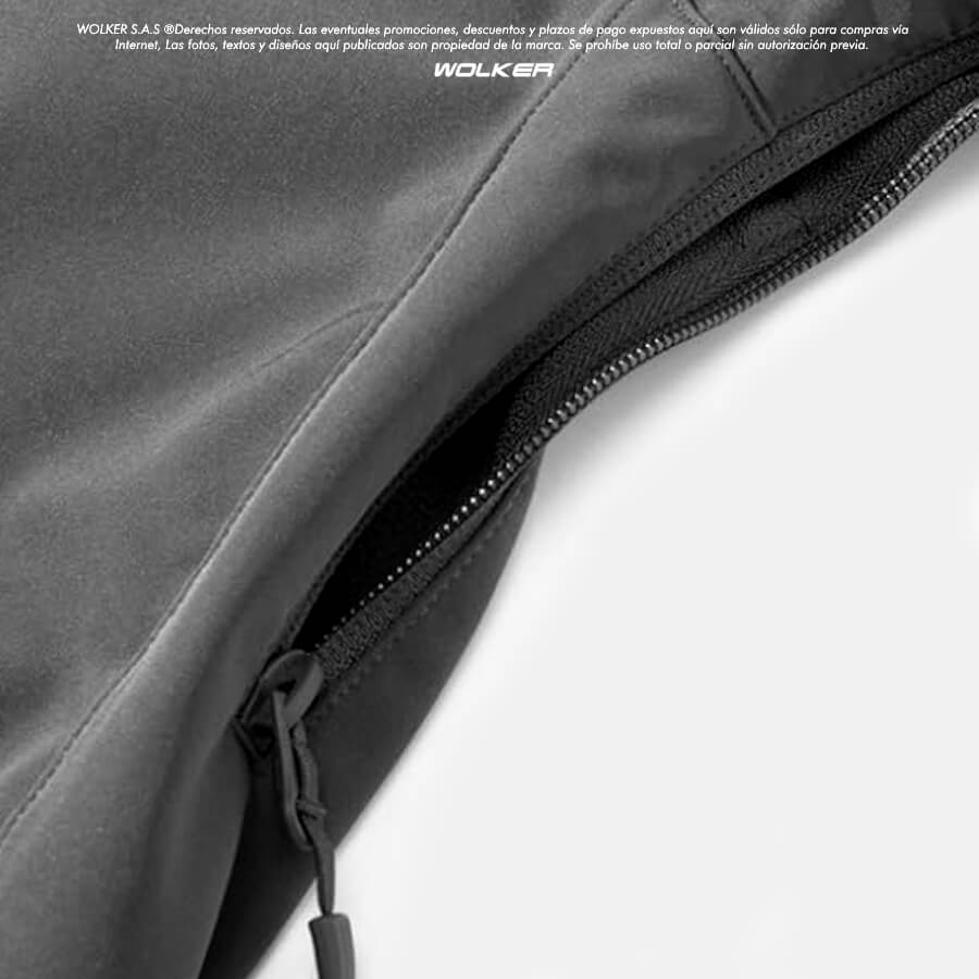 Chaqueta tactica azul semi impermeable para hombre, multifuncional con 7 Bolsillos, Capucha y velcro para parches, Wolker envio gratis a todo Colombia, Chaqueta militar Detalles 4