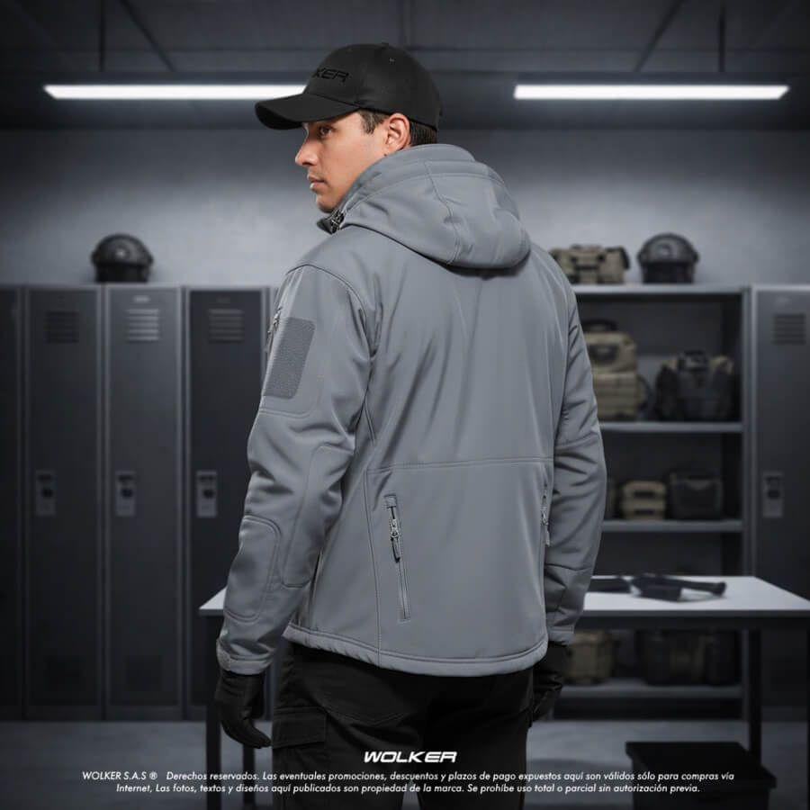 Chaquetas tacticas militares wolker con capucha en color arena, negro, verde, azul, Chaquetas para policia (3)