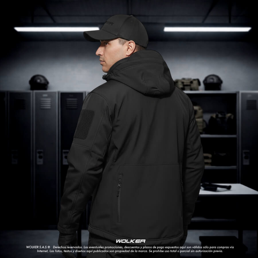 Chaquetas tacticas militares wolker con capucha en color arena, negro, verde, azul, Chaquetas para policia (6)