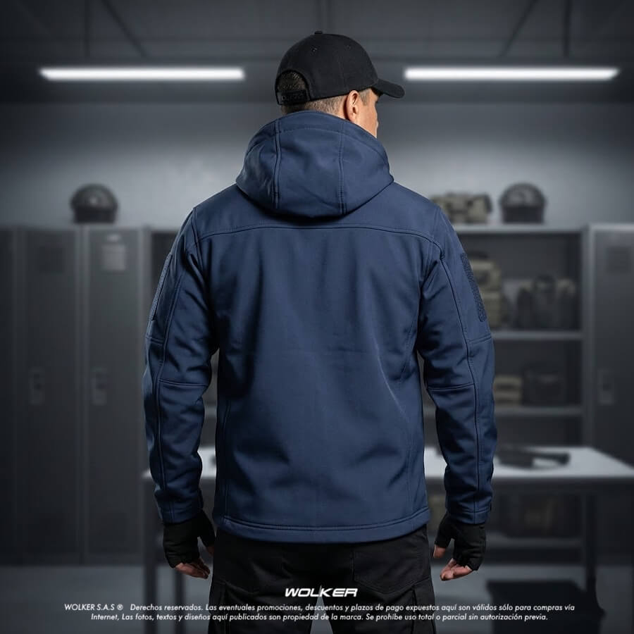 Chaquetas tacticas militares wolker con capucha en color arena, negro, verde, azul, Chaquetas para policia (8)