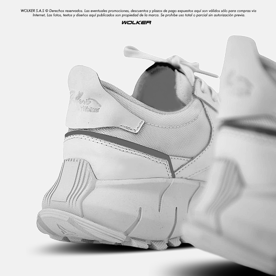 Zapatillas Tenis Icon Blanco, alto rendimiento, Zapatillas en cuero, Tenis para correr, Running shoes, Trekking, Hiking, Tenis para hombre en cuero sport Wolker Belfort 2
