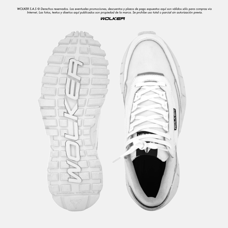 Zapatillas Tenis Icon Blanco, alto rendimiento, Zapatillas en cuero, Tenis para correr, Running shoes, Trekking, Hiking, Tenis para hombre en cuero sport Wolker Belfort 6
