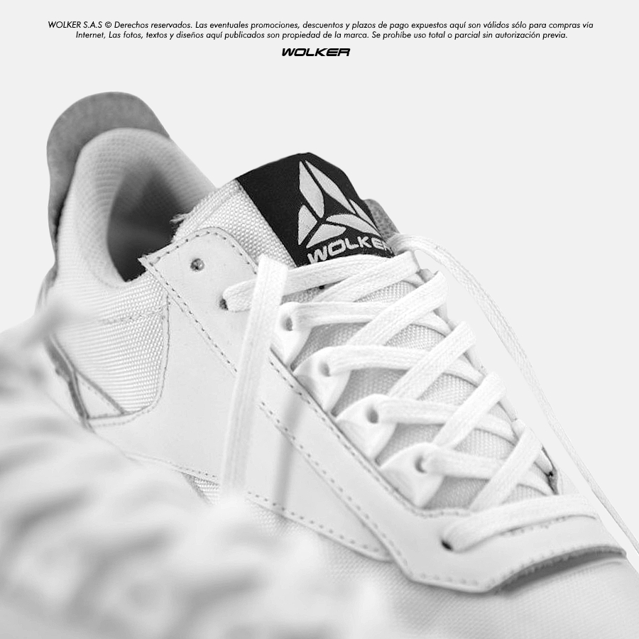 Zapatillas Tenis Icon Blanco, alto rendimiento, Zapatillas en cuero, Tenis para correr, Running shoes, Trekking, Hiking, Tenis para hombre en cuero sport Wolker Belfort 7