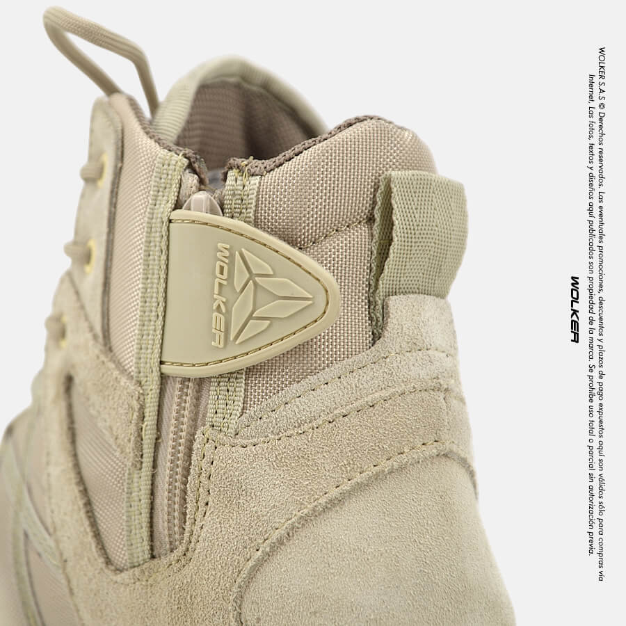 Botas Militares, Botas Tacticas Wolker Voltha Arena baja Caña media con cierre lateral, Botas para policia en cuero envio gratis 6