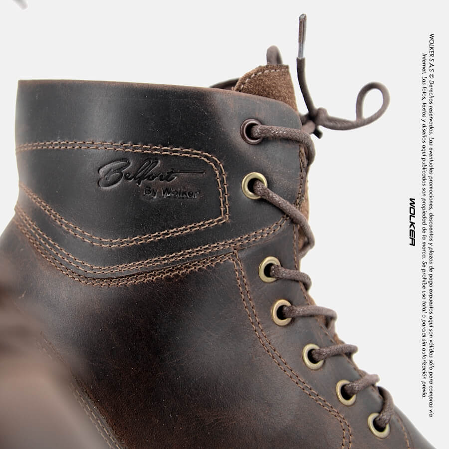 Botas Clasicas en cuero Miel Cafe Vintage para hombre Wolker tienda online, Zapatos y botines en cuero envio gratis a todo Colombia 7