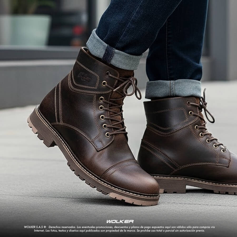 Botas Wolker Straton cafe cuero vintage cafe (1)